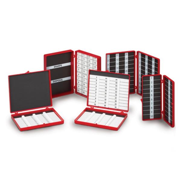 Counter Needle Double Magnet/Plastic 60 Count Red Sterile 64/Ca